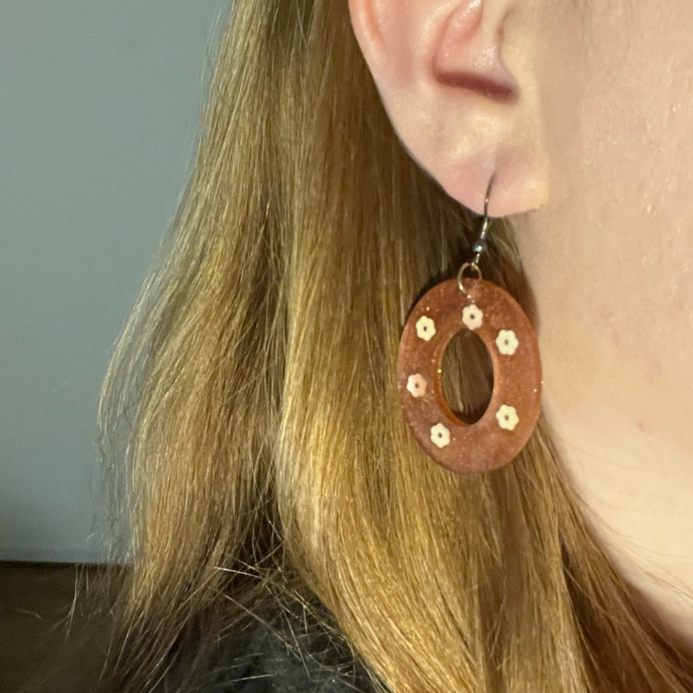Resin Hoop Earrings